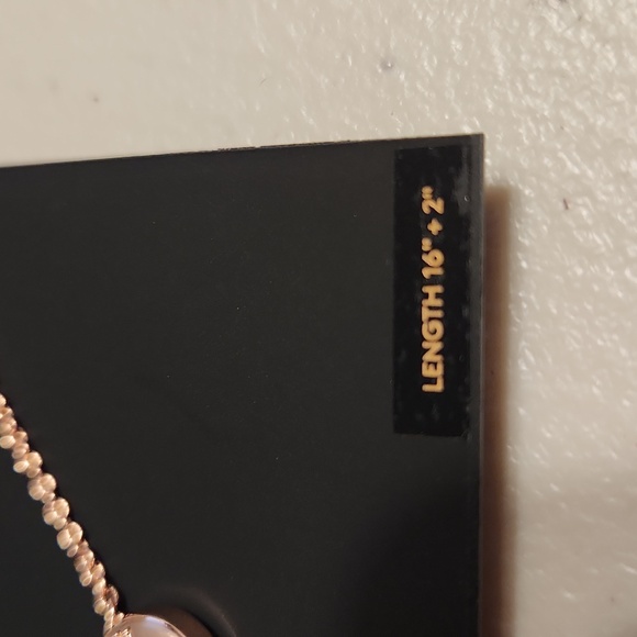 NWT COACH Rose Gold  Gold plated brass circle stone necklace ✨️ Length 16" +2" - Picture 4 of 4